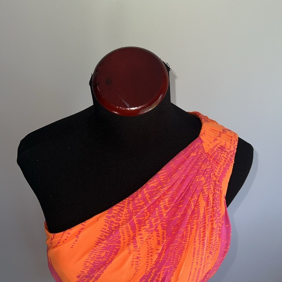 Shoshanna - Acacia Flames One Shoulder Silk Cocktail Dress - BNWT - Picture 5 of 16